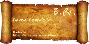 Barna Csanád névjegykártya